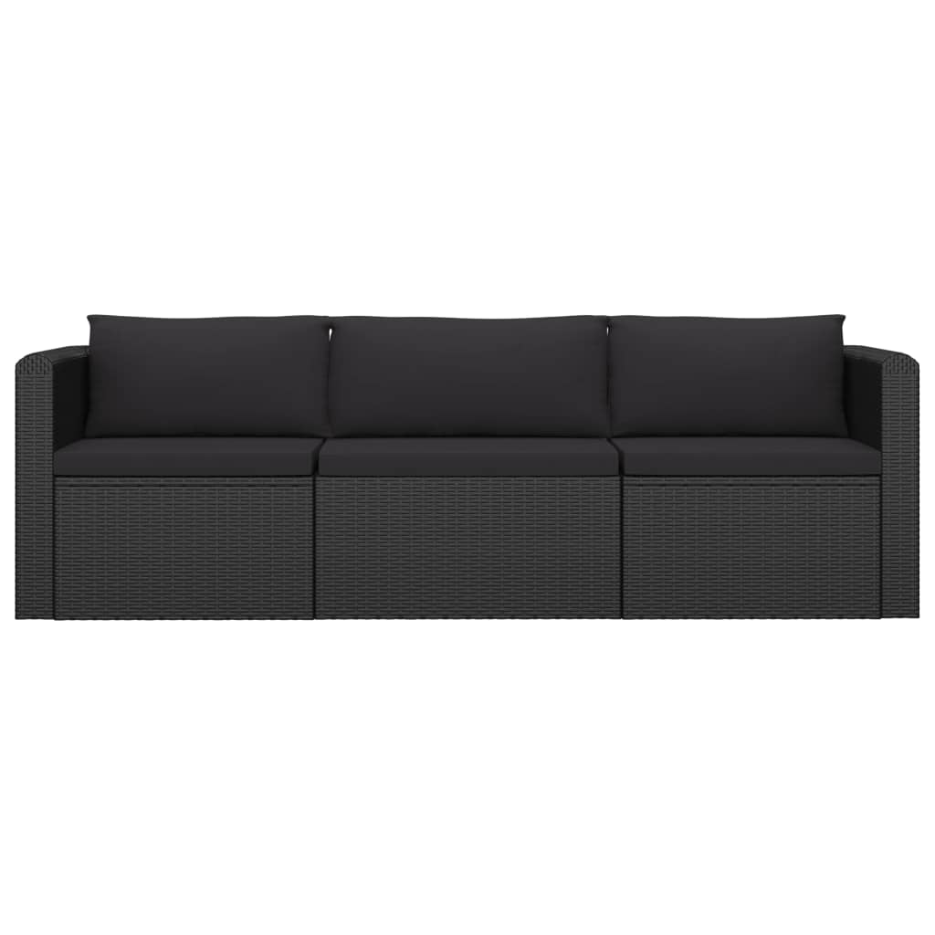 Garden Lounge Set Black