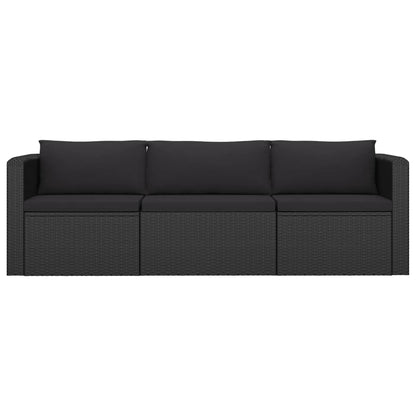 Garden Lounge Set Black