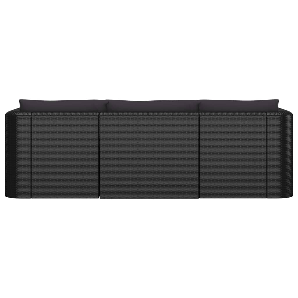 Garden Lounge Set Black