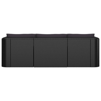Garden Lounge Set Black