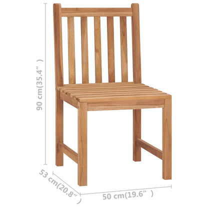 Garden Dining Set Warm Brown Fine sanded teak hardwood Medium