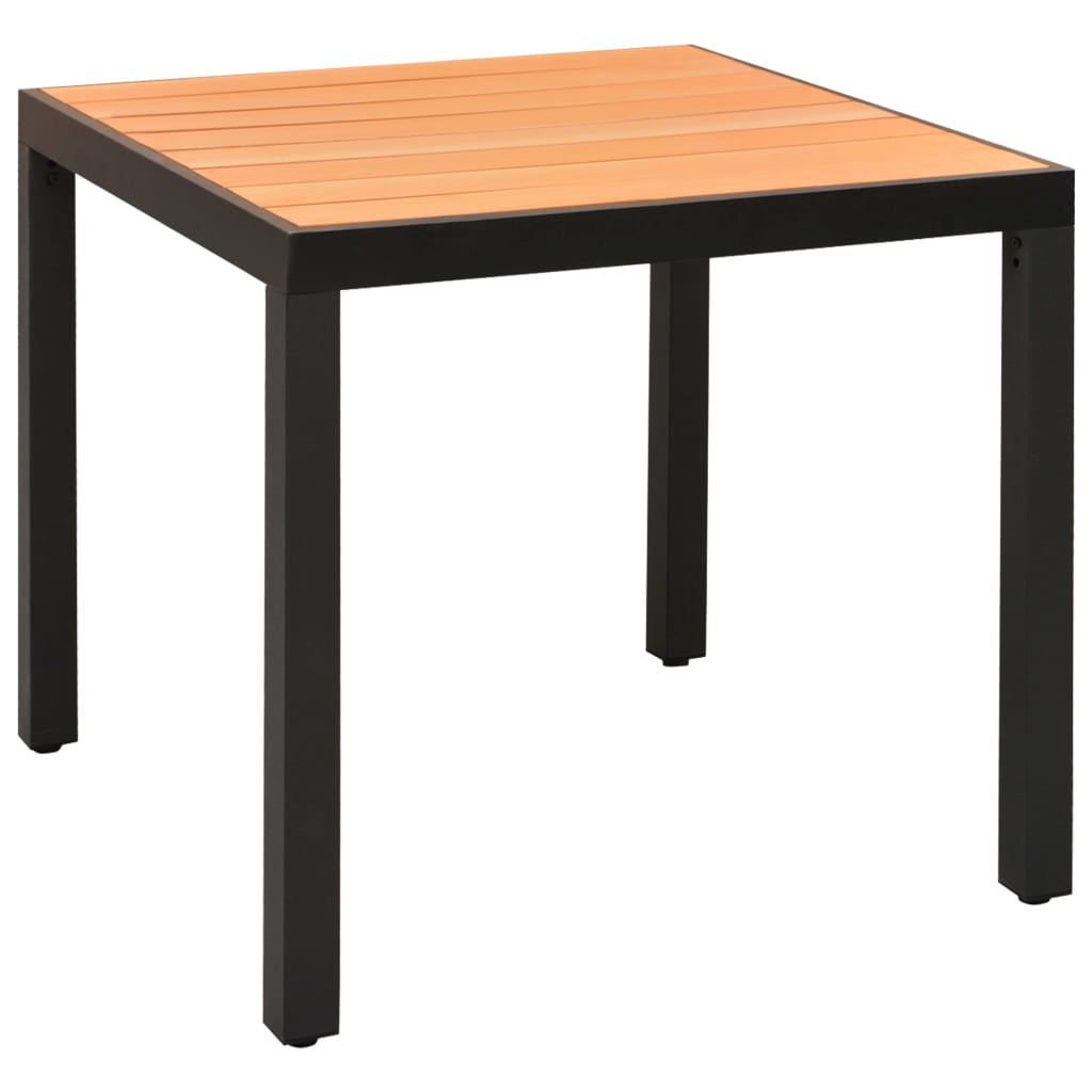 Dining Set Black and Brown PE rattan Standard Size Durable