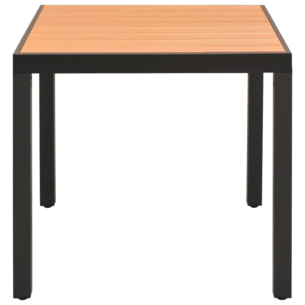 Dining Set Black and Brown PE rattan Standard Size Durable