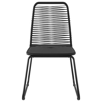 Dining Set Black PVC Rattan 5 Piece Set Light Weight Dining Set