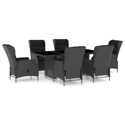 Outdoor Dining Set Dark Grey, Black