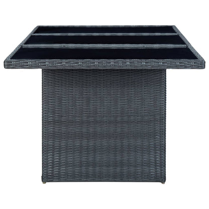 Outdoor Dining Set Dark Grey, Black
