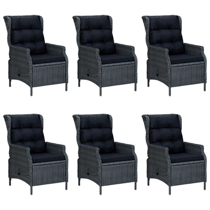 Outdoor Dining Set Dark Grey, Black