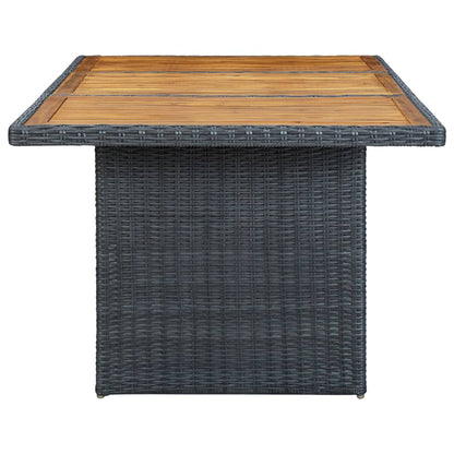 Outdoor Dining Set Dark grey and black