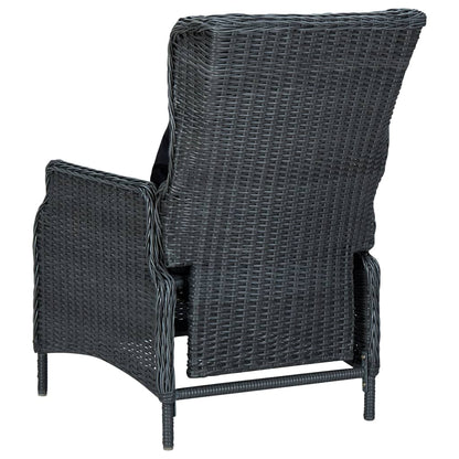 Outdoor Dining Set Dark grey and black