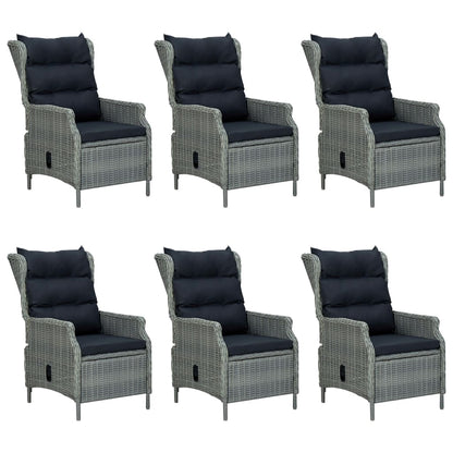 Outdoor Dining Set Light Grey, Black