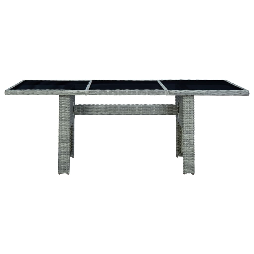 Outdoor Dining Set Light Grey, Black