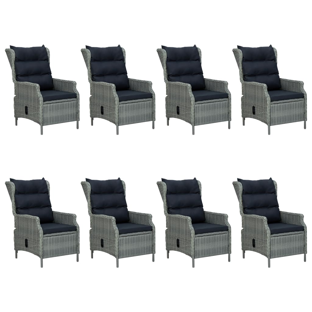 Outdoor Dining Set Light Grey
