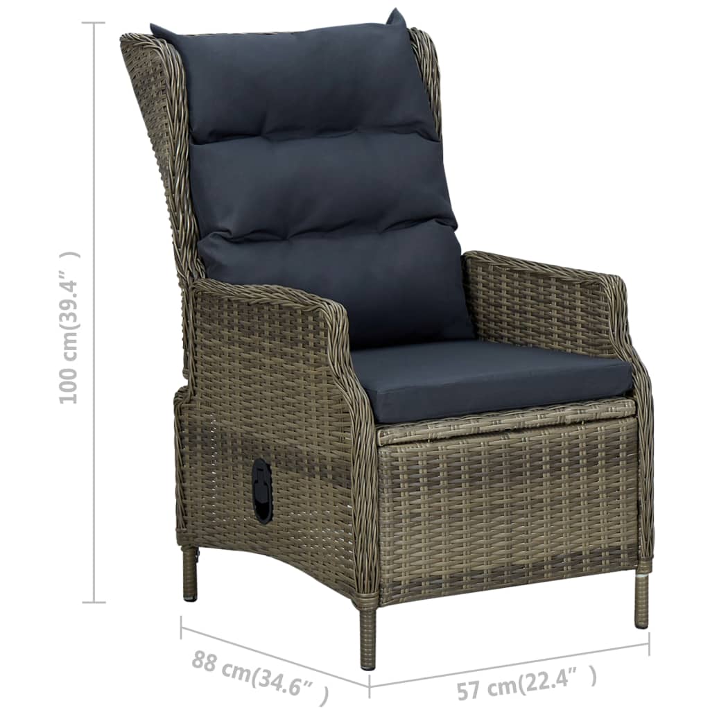 Patio Dining Set Set of 6 Brown