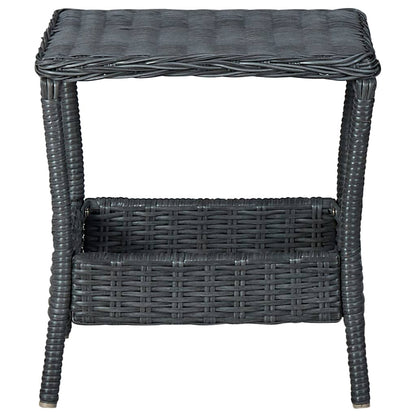 Garden Lounge Set Dark Grey, Black