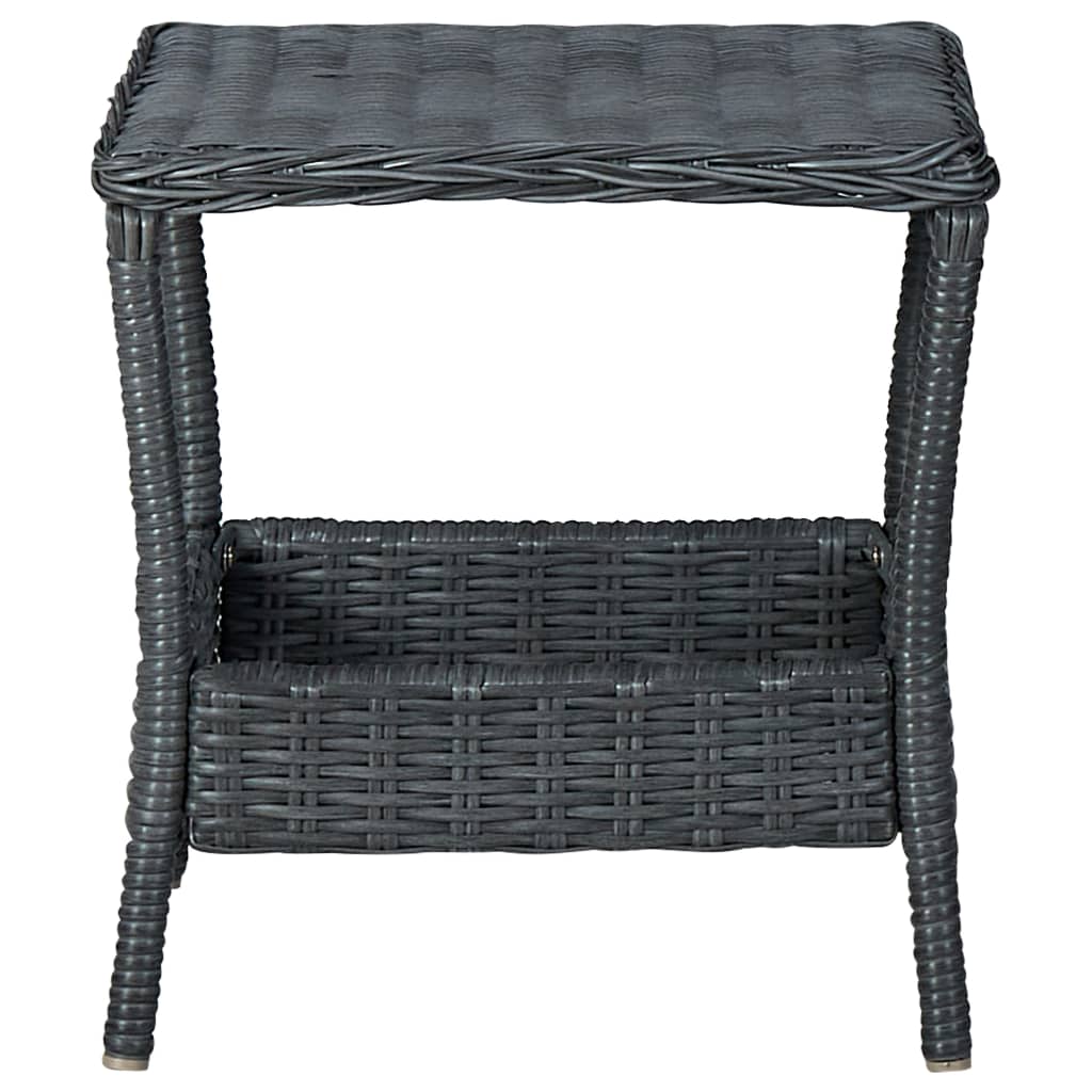 Garden Lounge Set Dark Grey, Black
