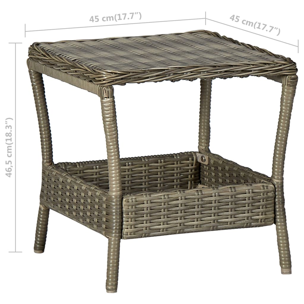 Garden Lounge Set Brown, Black