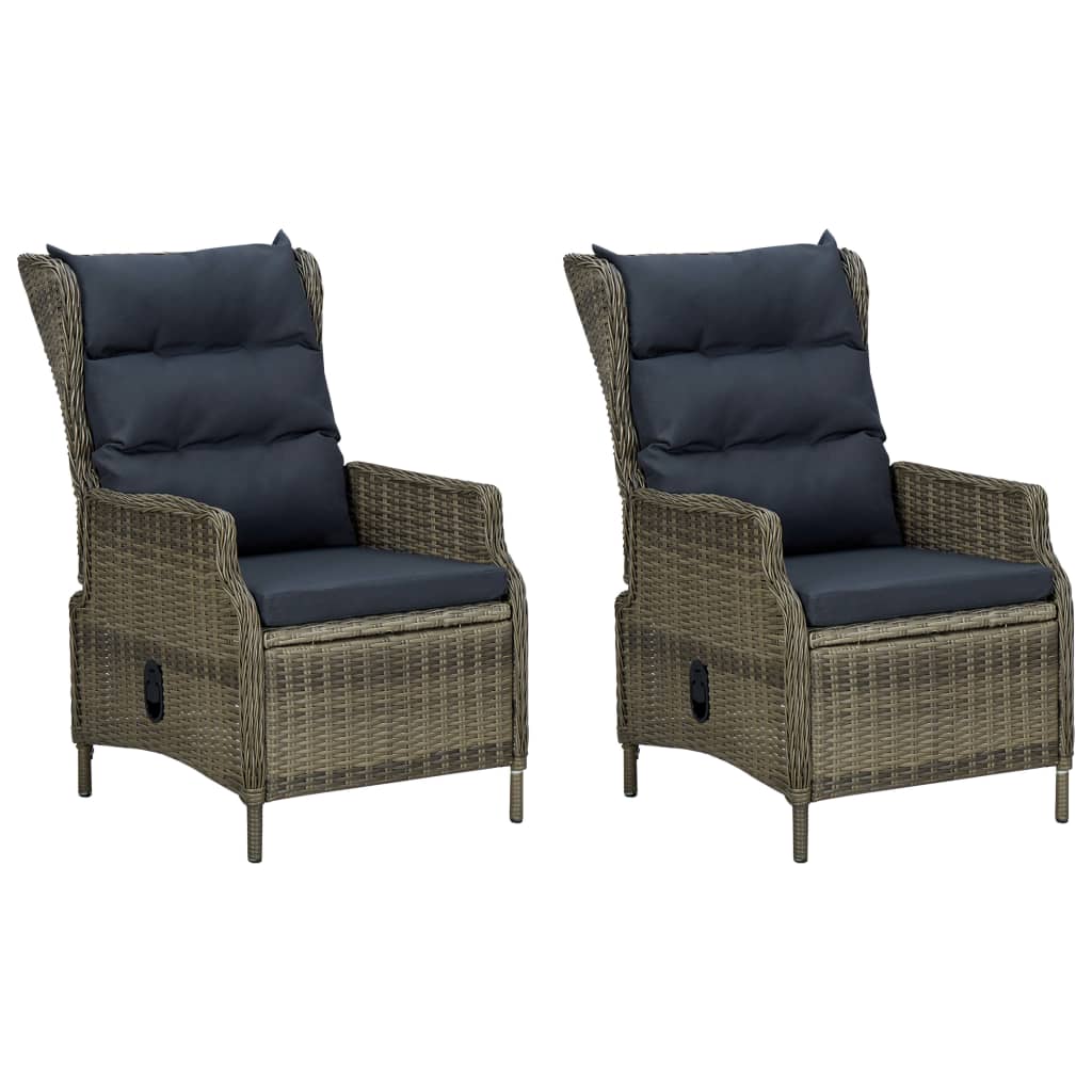 Garden Lounge Set Brown, Black