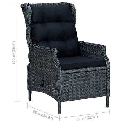 Garden Lounge Set Dark Grey