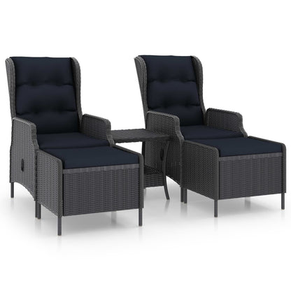 Garden Lounge Set Dark grey, Black