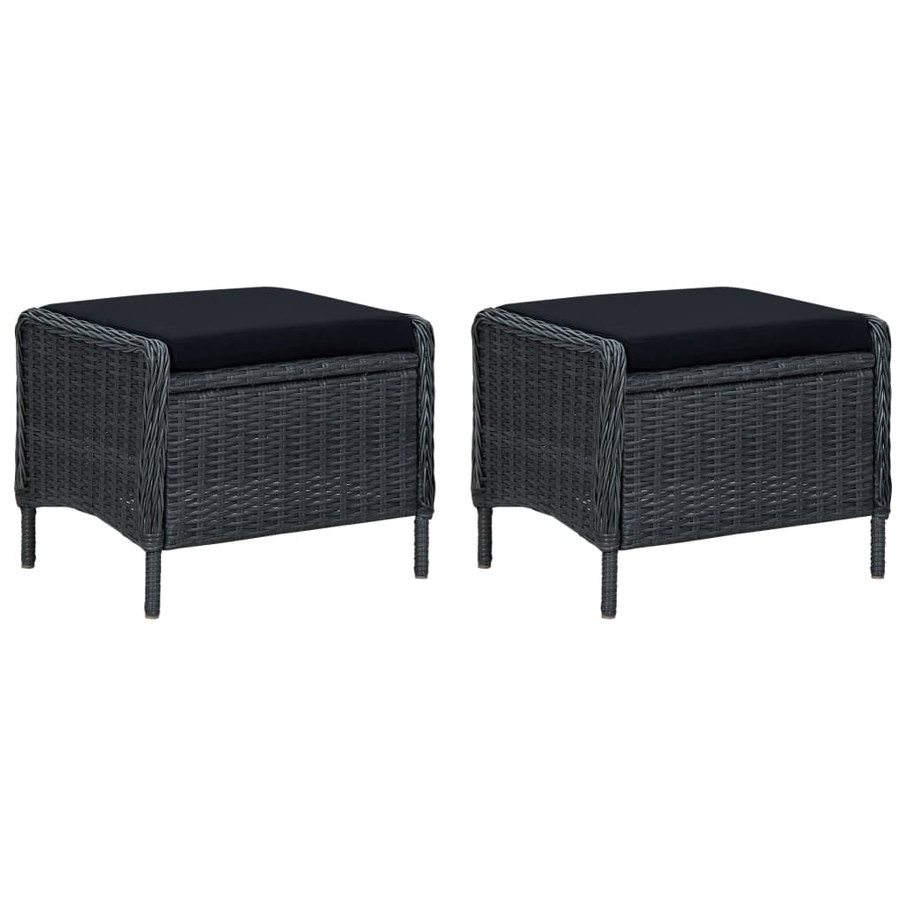 Garden Lounge Set Dark grey, Black