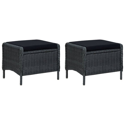 Garden Lounge Set Dark grey, Black