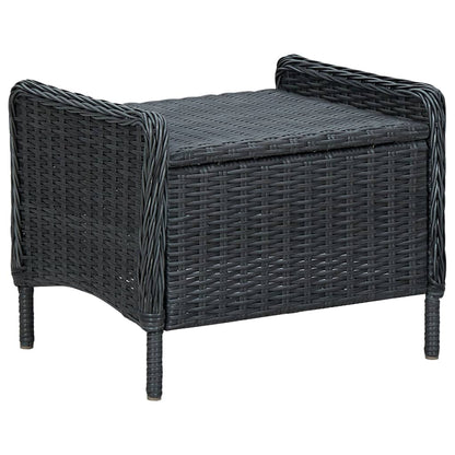 Garden Lounge Set Dark grey, Black
