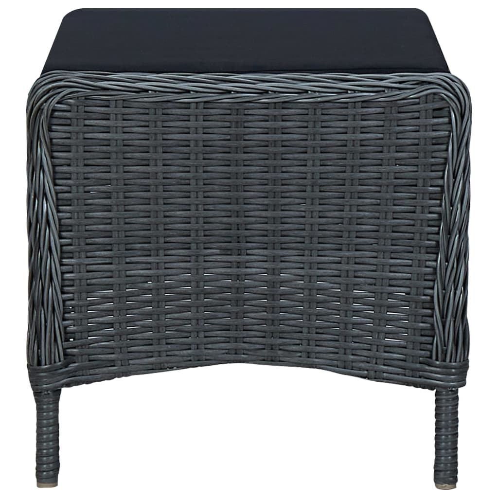Garden Lounge Set Dark grey, Black