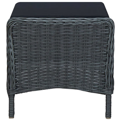 Garden Lounge Set Dark grey, Black