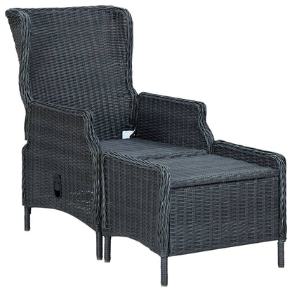 Outdoor Dining Set Dark Grey