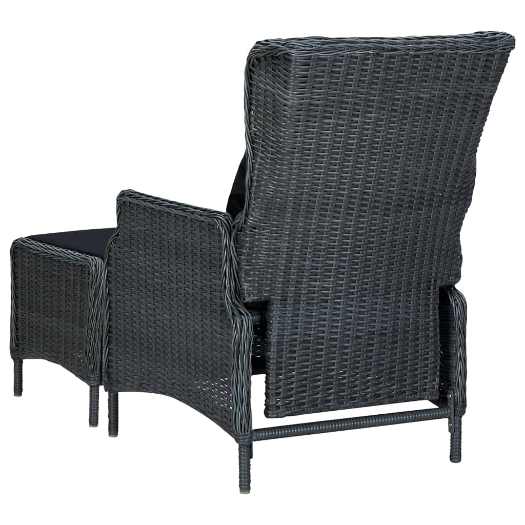 Outdoor Dining Set Dark Grey