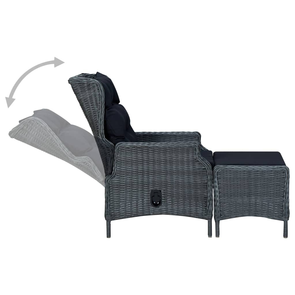 Outdoor Dining Set Dark Grey