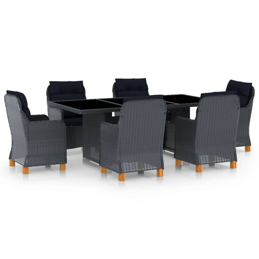 Outdoor Dining Set Dark Grey