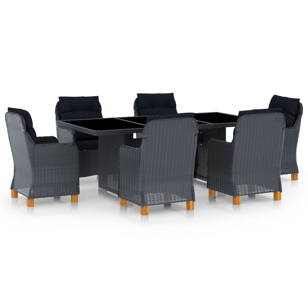 Outdoor Dining Set Dark Grey