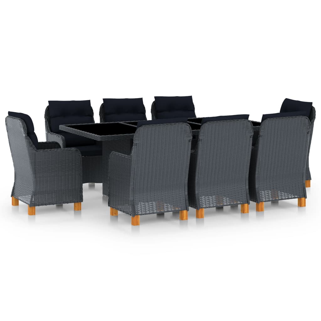 Outdoor Dining Set Dark Grey