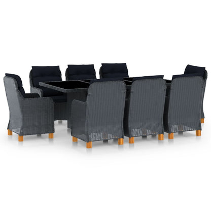 Outdoor Dining Set Dark Grey
