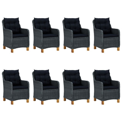 Outdoor Dining Set Dark Grey