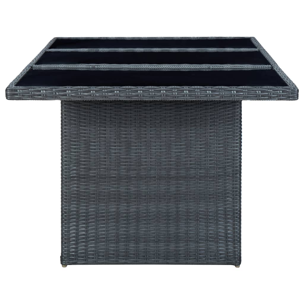Outdoor Dining Set Dark Grey