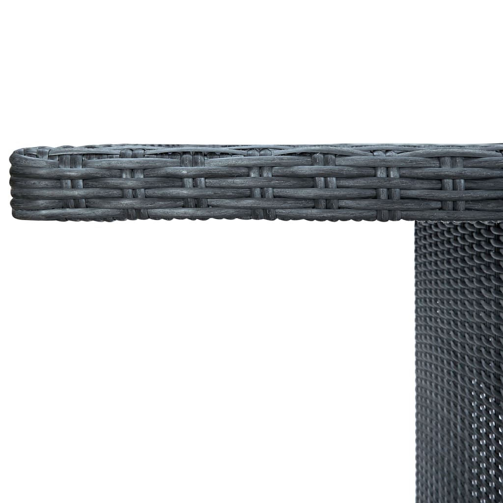 Outdoor Dining Set Dark Grey