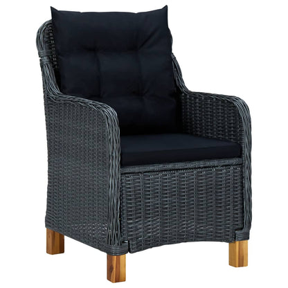 Outdoor Dining Set Dark Grey