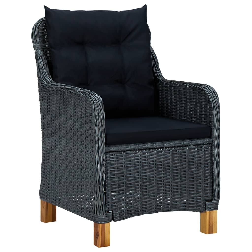 Outdoor Dining Set Dark Grey