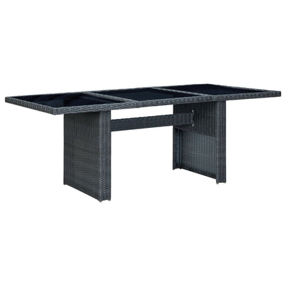 Outdoor Dining Set Dark Grey