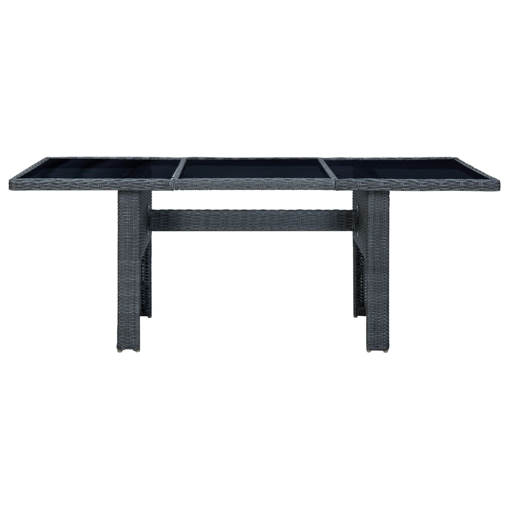 Outdoor Dining Set Dark Grey
