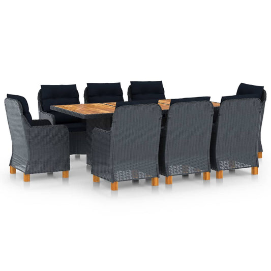 Outdoor Dining Set Dark Grey