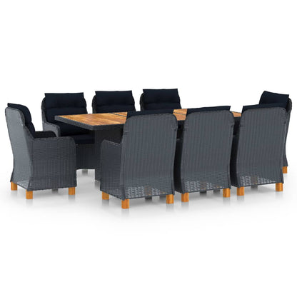 Outdoor Dining Set Dark Grey