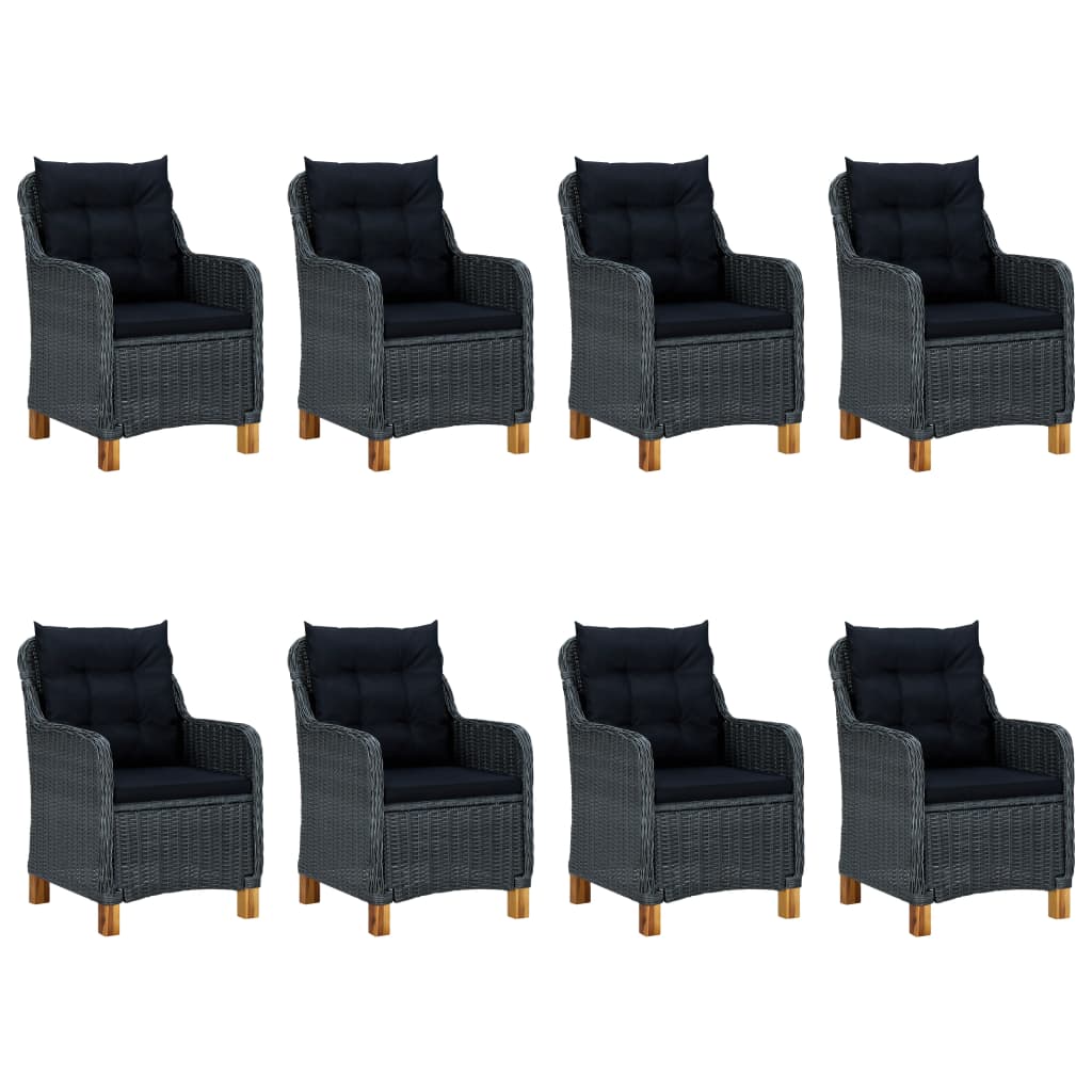 Outdoor Dining Set Dark Grey