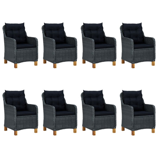Outdoor Dining Set Dark Grey