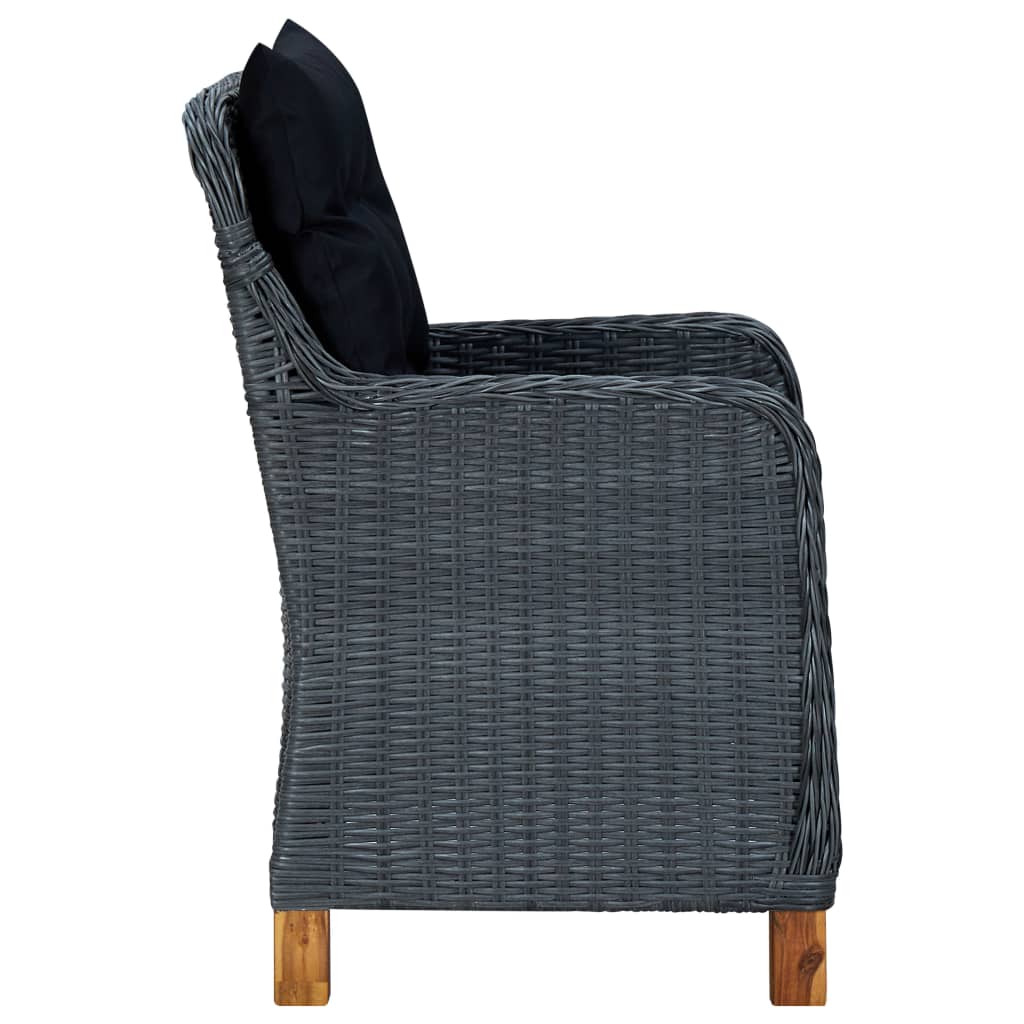 Outdoor Dining Set Dark Grey