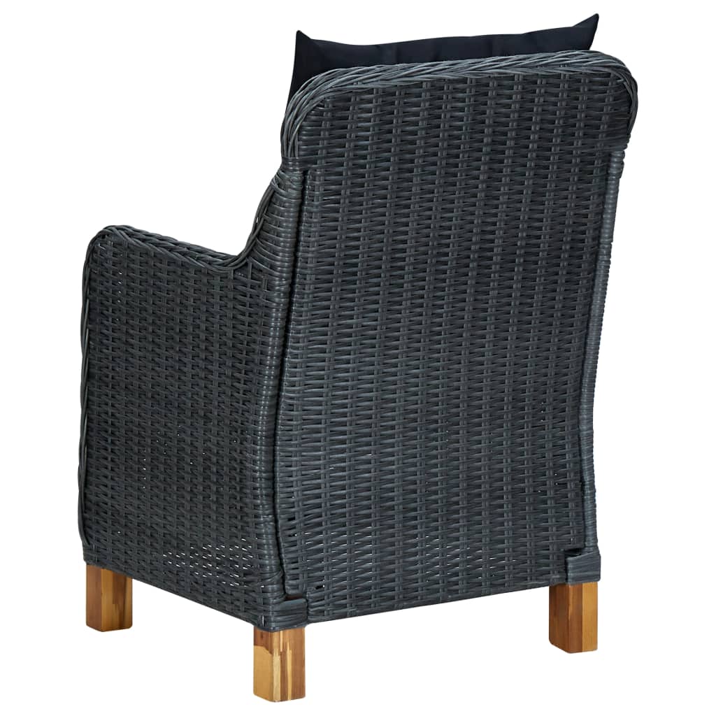 Outdoor Dining Set Dark Grey