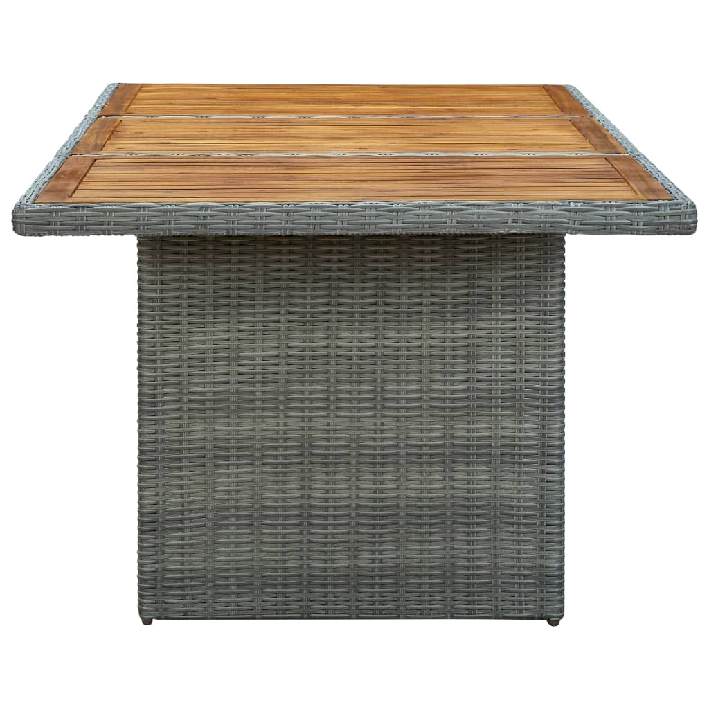 Patio Dining Set Set of 6 Light grey, Black
