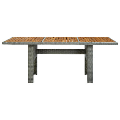 Patio Dining Set Set of 6 Light grey, Black